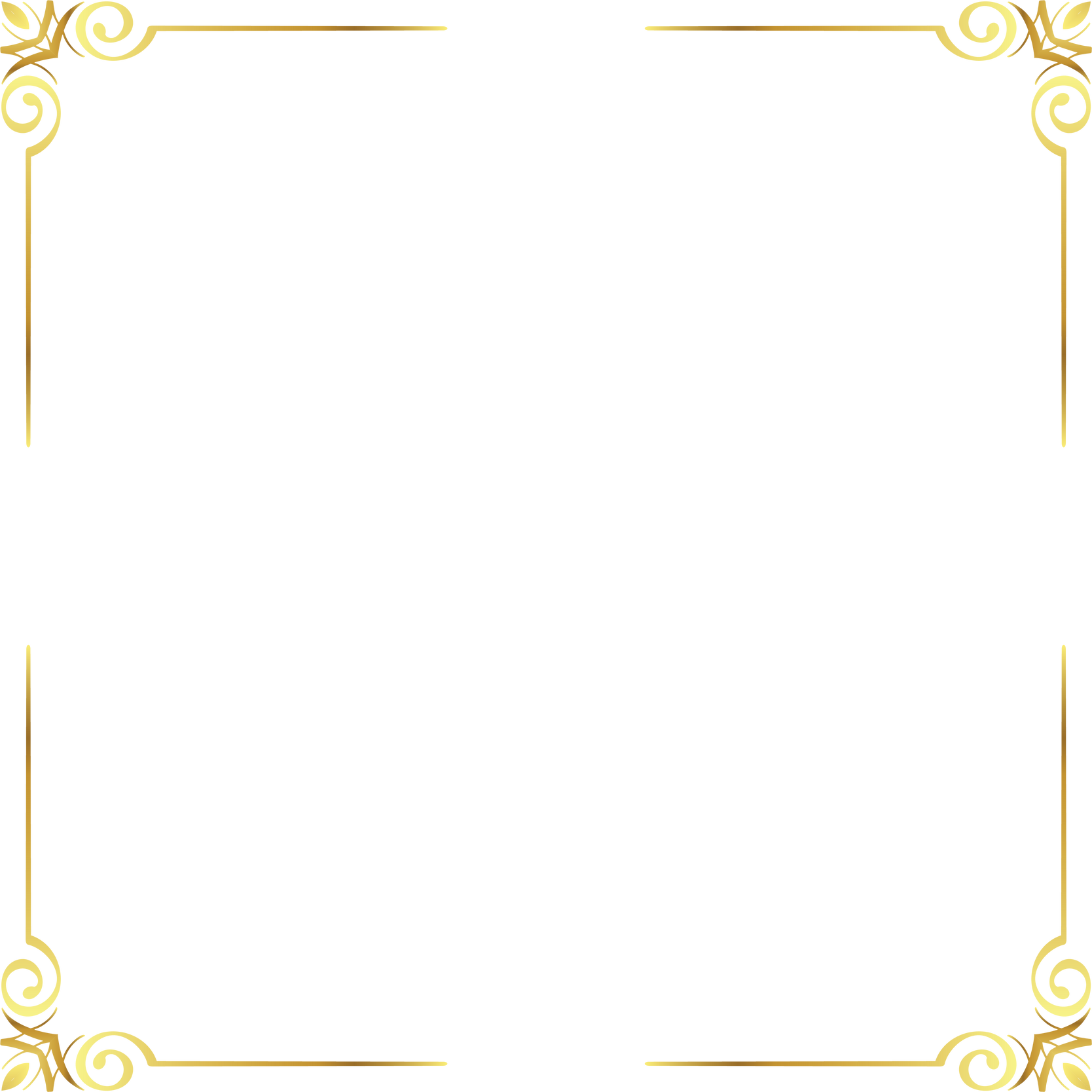 golden vintage square border frame