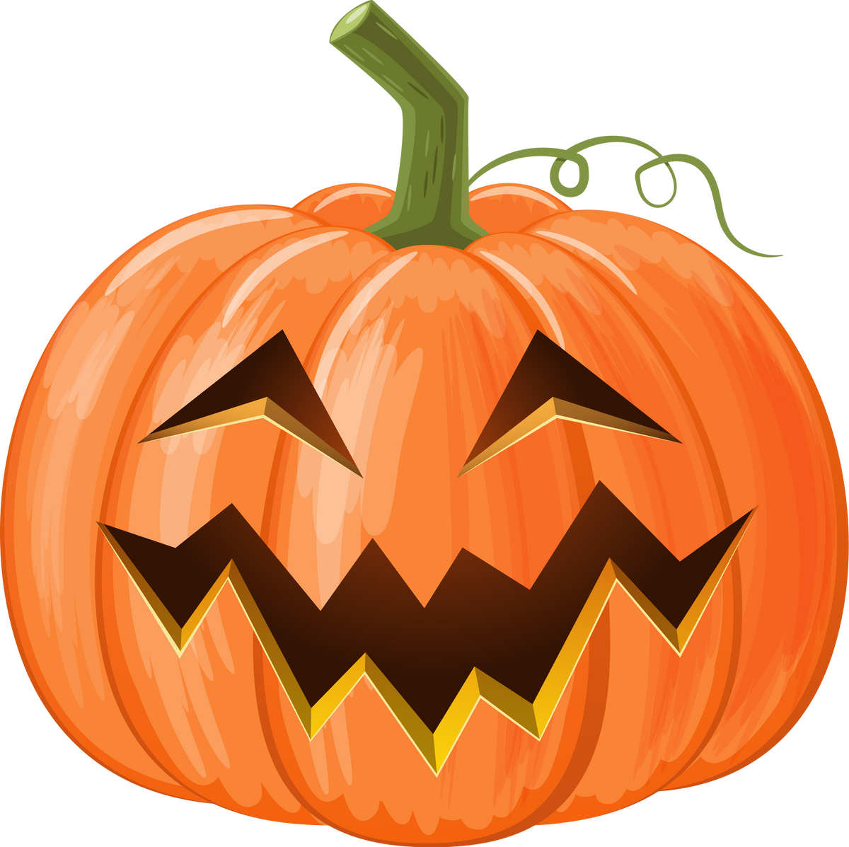 Halloween pumpkin . Jack-o'-lantern . PNG .